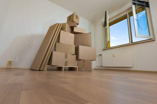Efficient moving team in action with Waterloo Man with Van