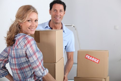 Experienced office moving company representatives in discussion